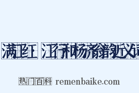 满江红·江行和杨济翁韵近义词是什么意思的图片
